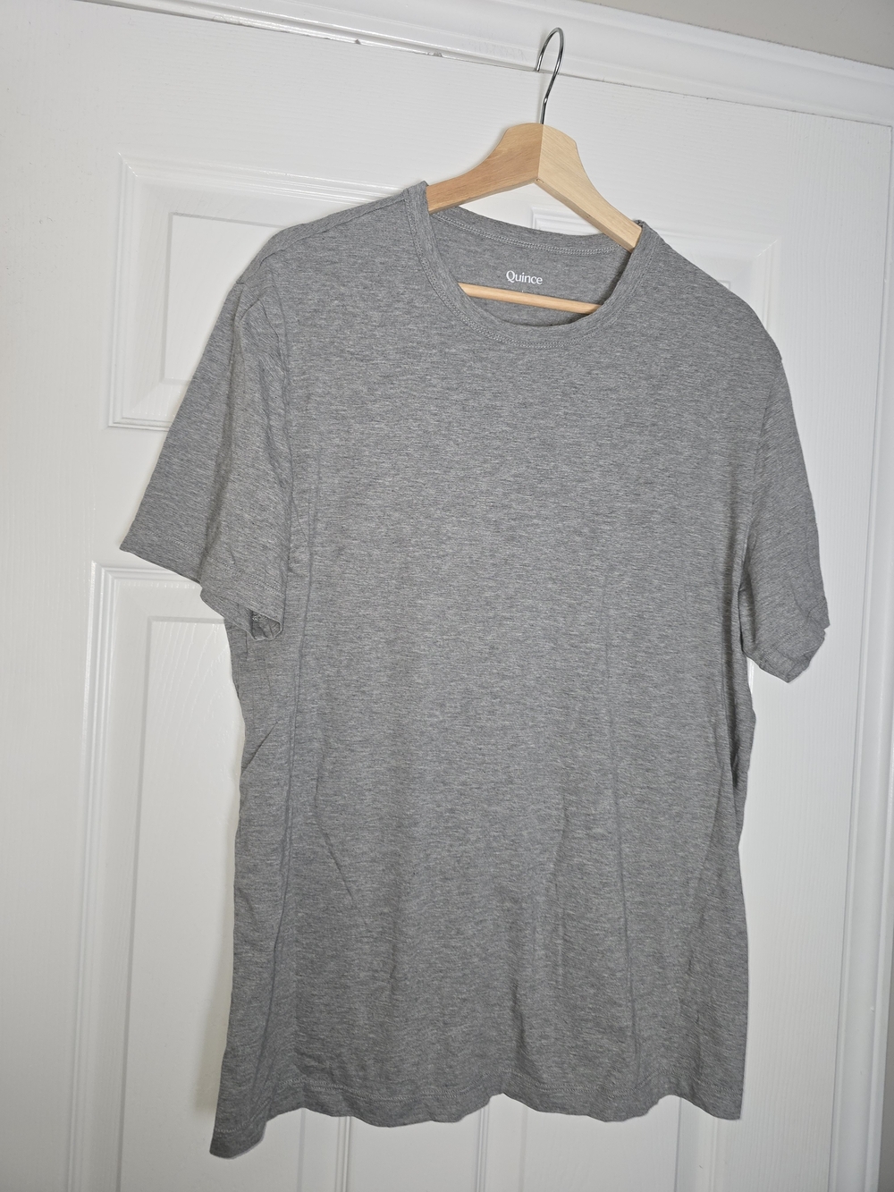 Quince Men's 100% Cotton Crew Neck T-Shirt — Gray Size Large